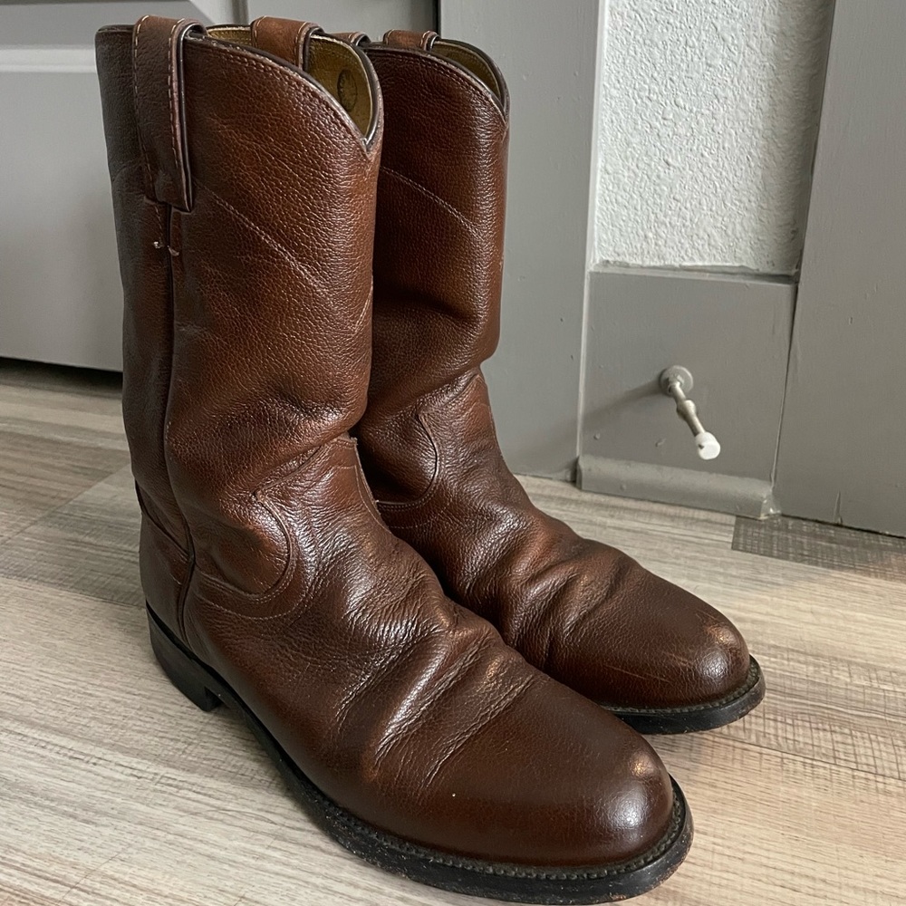 Brown Leather Western Boots
